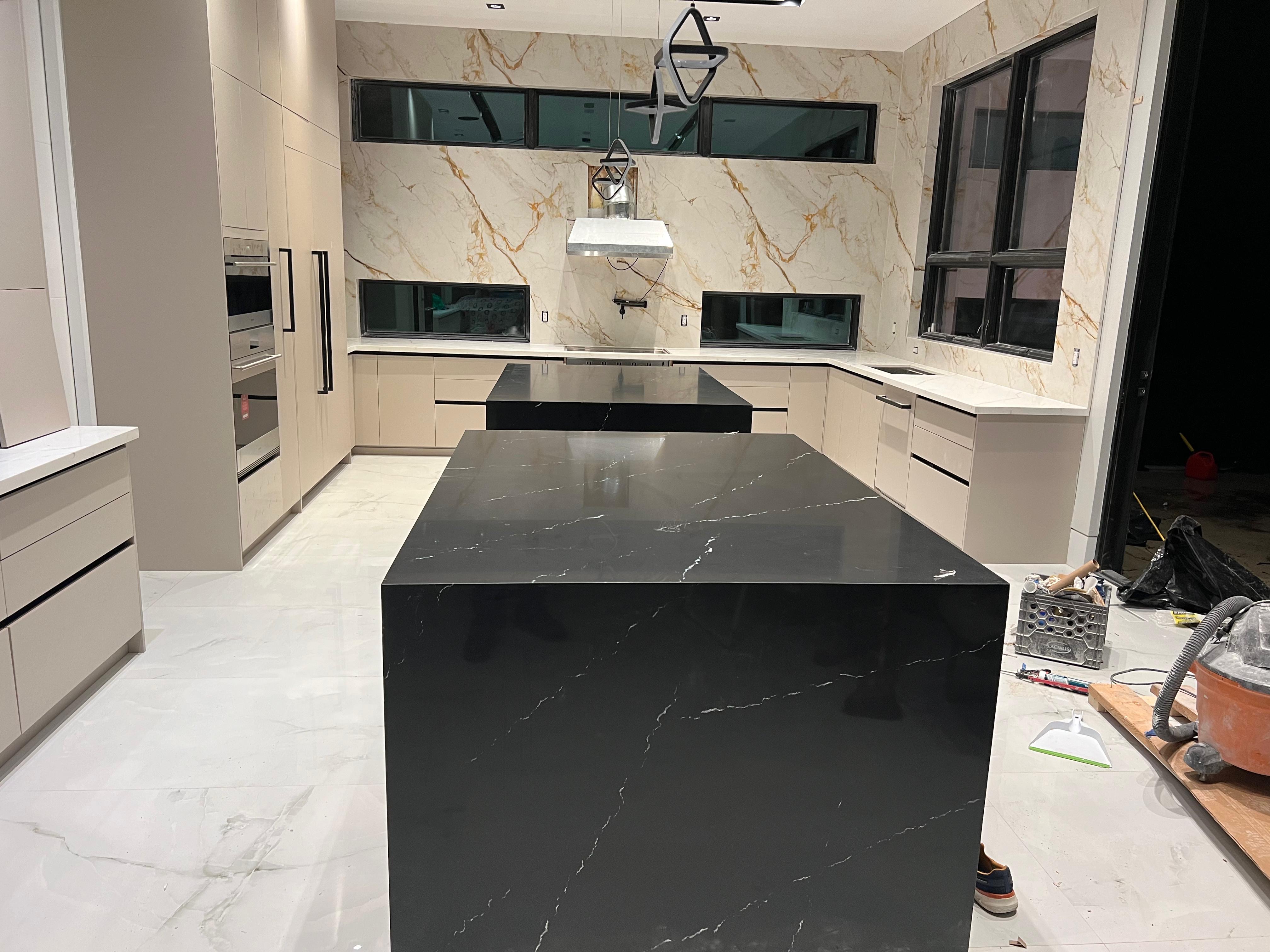 Kitchen Island with Premium Granite Countertop